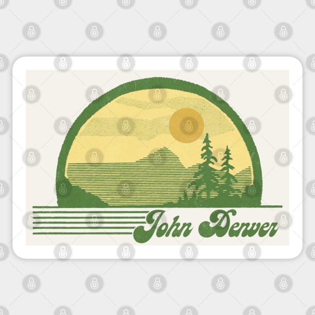 John Denver / Retro Style Country Fan Design Sticker by DankFutura